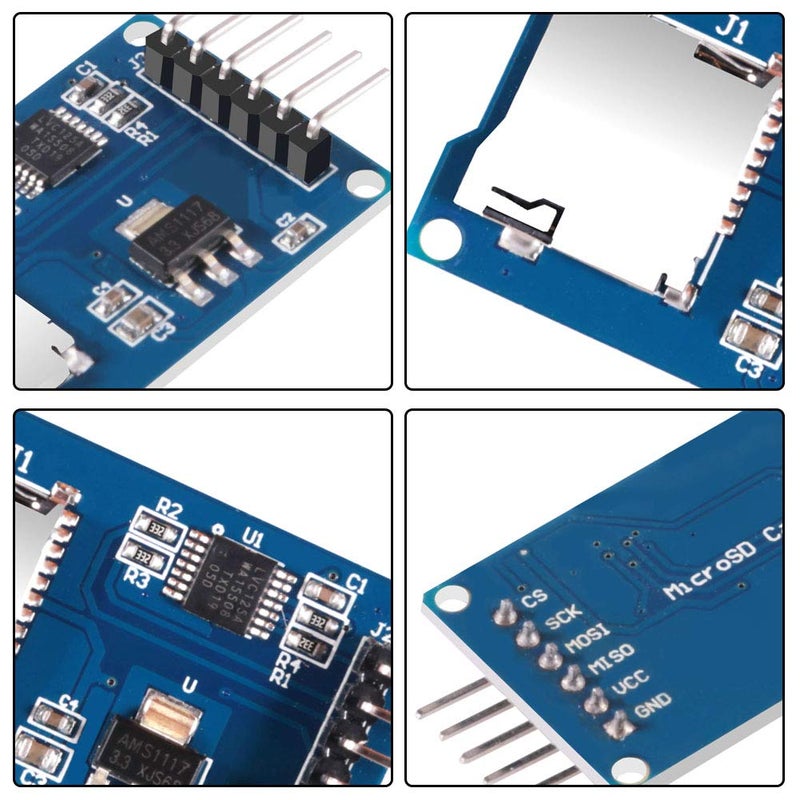 AiTrip 3PCS Micro SD Card Module with chip Level Conversion for Arduino,SDHC Card TF Card Adapter Reader (3PCS) - Image 4